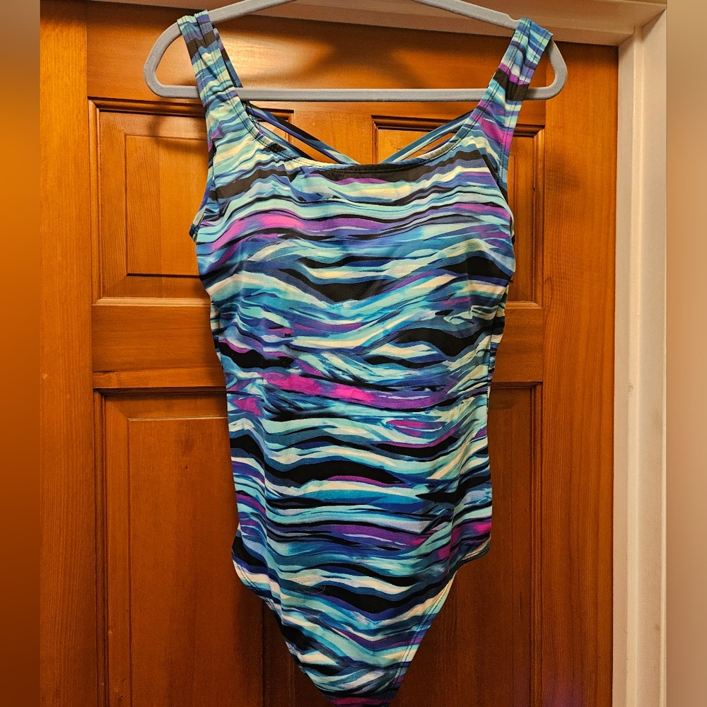 Longitude Lattice Back One Piece Size 18